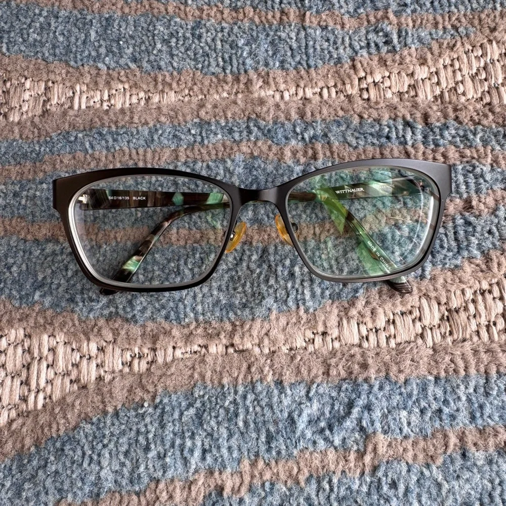 Wittnauer Mackenzie Eyeglasses Frame Womens Black Teal‎ Metal Full Rim 54-16-135